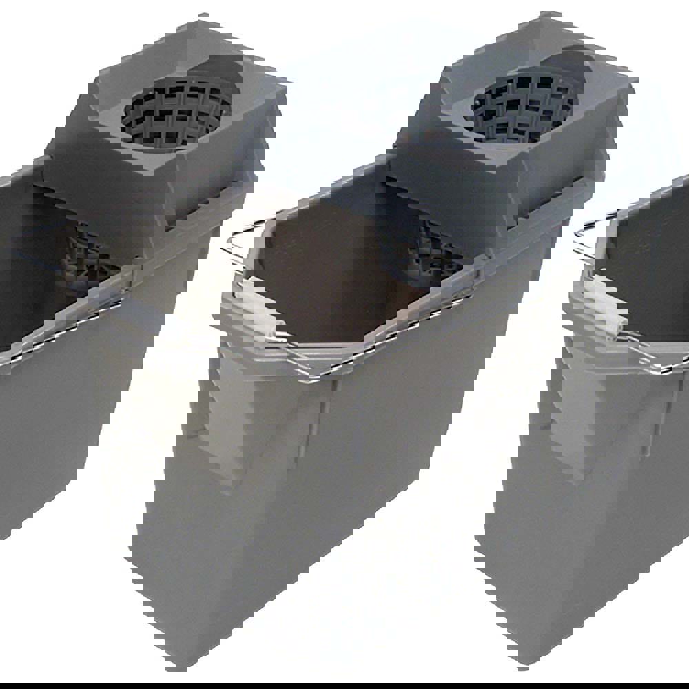 Pail/Strainer Combination, 15 qt, Steel Gray